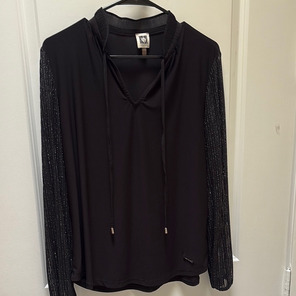 Anne Klein Black Sweatshirt Hoodie